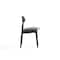 Manhattan Comfort Colbert Dining Chair in Black and Cane with Grey Upholstered Seating, Set of 2 DCCA02-GY - alternate 3